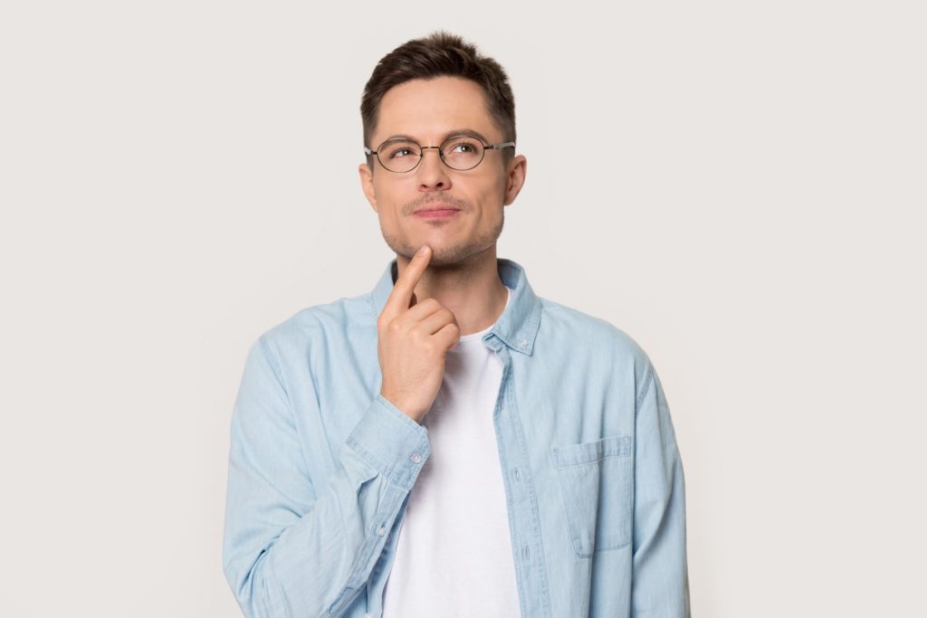 Man wondering about the average treatment timeline with braces